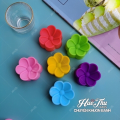 Khuôn silicon Nhiều Loại Hoa 5cm (10 cái) làm bánh rau câu, nhấn xôi, bánh da lợn