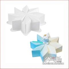 Khuôn silicon Ngôi Sao 8 Cánh 22cm làm bánh rau câu 3D 4D nhấn xôi, fondant, socola, nến hanmade