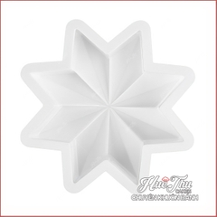 Khuôn silicon Ngôi Sao 8 Cánh 22cm làm bánh rau câu 3D 4D nhấn xôi, fondant, socola, nến hanmade