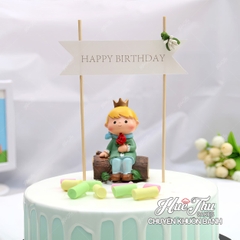 Que cắm Happy Birthday Băng Rôn phụ kiện trang trí bánh sinh nhật, bánh rau câu, bánh kem