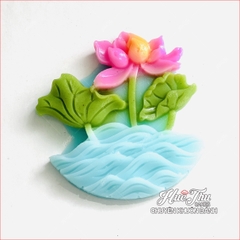 Khuôn silicon Mặt Cành Sen A120 làm bánh rau câu 3D 4D nhấn xôi, fondant, socola, nến hanmade