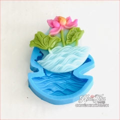 Khuôn silicon Mặt Cành Sen A120 làm bánh rau câu 3D 4D nhấn xôi, fondant, socola, nến hanmade