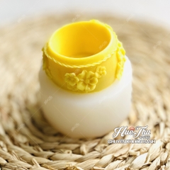Khuôn silicon Bình Hoa Đào 7.5cm A158 làm bánh rau câu 3D 4D nhấn xôi, fondant, socola, nến hanmade