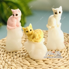 Khuôn silicon Chó Mèo Thú Cưng A148 (nhiều mẫu) làm bánh rau câu 3D 4D nhấn xôi, fondant, socola, nến hanmade