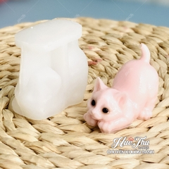 Khuôn silicon Chó Mèo Thú Cưng A148 (nhiều mẫu) làm bánh rau câu 3D 4D nhấn xôi, fondant, socola, nến hanmade