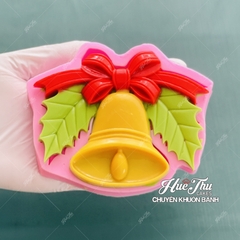 Khuôn silicon Chuông Giáng Sinh 10.2cm A138 làm bánh rau câu 3D 4D nhấn xôi, fondant, socola, nến hanmade