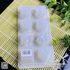 Khuôn rau câu, khay đá Hình Hoa (vỉ 10 hình hoa) làm bánh rau câu 3D 4D nhấn xôi, fondant, socola, nến hanmade