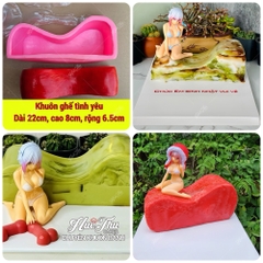 Khuôn silicon Ghế Tình Yêu K66 14/22cm làm bánh rau câu 3D 4D nhấn xôi, chè trôi nước, socola, nến hanmade