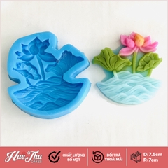 Khuôn silicon Mặt Cành Sen A120 làm bánh rau câu 3D 4D nhấn xôi, fondant, socola, nến hanmade