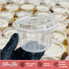 Hộp đựng rau câu Bông Mai (50 cái, có nắp) hũ nhựa làm bánh, da lợn, đựng tàu hủ singapore, panna cotta, rau câu ly