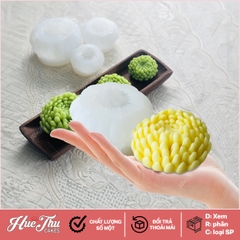 Khuôn silicon Sen Đá Hoa Cúc A134 (set 3 khuôn) làm bánh rau câu 3D 4D nhấn xôi, fondant, socola, nến hanmade