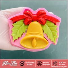 Khuôn silicon Chuông Giáng Sinh 10.2cm A138 làm bánh rau câu 3D 4D nhấn xôi, fondant, socola, nến hanmade