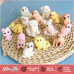 Khuôn silicon Chó Mèo Thú Cưng A148 (nhiều mẫu) làm bánh rau câu 3D 4D nhấn xôi, fondant, socola, nến hanmade
