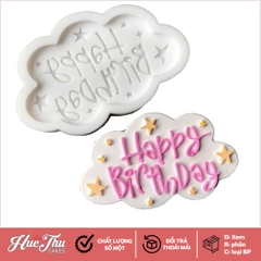 Khuôn silicon chữ Happy Birthday 7cm (nhiều mẫu) làm bánh rau câu 3D 4D nhấn xôi, fondant, socola, nến hanmade