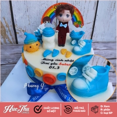 Khuôn silicon Đôi Giày bé gái, bé trai làm bánh rau câu 3D 4D nhấn xôi, fondant, socola, nến hanmade