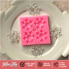 Khuôn silicon Bông Tuyết làm bánh rau câu 3D 4D nhấn xôi, fondant, socola, nến hanmade