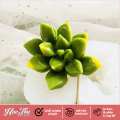 Khuôn silicon Sen Đá (13 cánh) 8x5cm làm bánh rau câu 3D 4D nhấn xôi, fondant, socola, nến hanmade