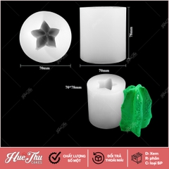 Khuôn silicon Xương Rồng khía lớn 9cm làm bánh rau câu 3D 4D nhấn xôi, fondant, socola, nến hanmade