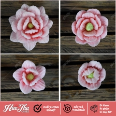 Bộ 4 khuôn silicon Hoa Thái nhụy tròn cánh nhọn (P15, P16, P17, P18) làm bánh rau câu 3D 4D nhấn xôi, fondant, socola, nến hanmade