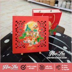 Hộp trung thu Thỏ Ngọc 4 bánh (không hộp con) - hộp đựng bánh Trung Thu 150g - 250g