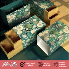 Hộp trung thu Vạn Hoa 4 bánh - hộp đựng bánh Trung Thu 150g - 250g