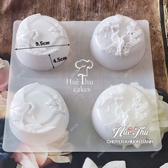 Khuôn rau câu, nhấn xôi Sơn Hạc (vỉ 4 khuôn) làm bánh rau câu, ép xôi