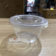 Ly 858 nhựa PP chịu nhiệt (200ml, 50 cái có nắp) hũ làm bánh, đựng tàu hủ singapore, panna cotta, rau câu ly