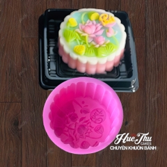 Khuôn silicon Hoa Cúc Hoa Sen Trung Thu A117 (nhiều mẫu) làm bánh rau câu 3D 4D nhấn xôi, fondant, socola, nến hanmade