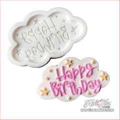 Khuôn silicon chữ Happy Birthday 7cm (nhiều mẫu) làm bánh rau câu 3D 4D nhấn xôi, fondant, socola, nến hanmade