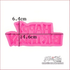 Khuôn silicon chữ Happy Birthday 7cm (nhiều mẫu) làm bánh rau câu 3D 4D nhấn xôi, fondant, socola, nến hanmade