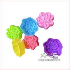 Khuôn silicon Nhiều Loại Hoa 5cm (10 cái) làm bánh rau câu, nhấn xôi, bánh da lợn