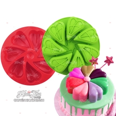 Khuôn silicon 7 Trái Tim Tình Yêu 19.8cm làm bánh rau câu 3D 4D nhấn xôi, fondant, socola, nến hanmade