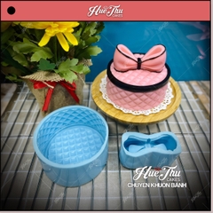 Khuôn silicon Hộp Quà kèm Nơ Lớn làm bánh rau câu 3D 4D nhấn xôi, fondant, socola, nến hanmade