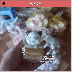 Mèo May Mắn (Lucky Cat) phụ kiện trang trí bánh rau câu, bánh kem, bánh sinh nhật