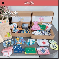 Hộp Quà Bốc Thôi Nôi Cho Bé Trai, Bé Gái 1 Tuổi - Set bốc thôi nôi định hướng tương lai cho bé