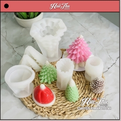 Khuôn silicon Cây Thông Noel (nhiều mẫu) A94 làm bánh rau câu 3D 4D nhấn xôi, fondant, socola, nến hanmade