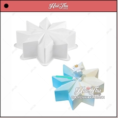 Khuôn silicon Ngôi Sao 8 Cánh 22cm làm bánh rau câu 3D 4D nhấn xôi, fondant, socola, nến hanmade
