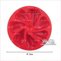 Khuôn silicon 7 Trái Tim Tình Yêu 19.8cm làm bánh rau câu 3D 4D nhấn xôi, fondant, socola, nến hanmade