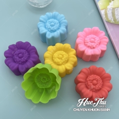 Khuôn silicon Nhiều Loại Hoa 5cm (10 cái) làm bánh rau câu, nhấn xôi, bánh da lợn