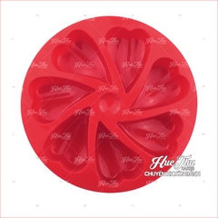 Khuôn silicon 7 Trái Tim Tình Yêu 19.8cm làm bánh rau câu 3D 4D nhấn xôi, fondant, socola, nến hanmade