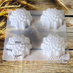 Khuôn rau câu, nhấn xôi Phúc Lộc Thọ Tài (hình tháp, vỉ 4 khuôn) làm bánh rau câu, ép xôi