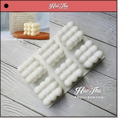 Khuôn silicon Khối Lập Phương Rubik (vỉ 6 hình) làm bánh rau câu 3D 4D nhấn xôi, fondant, socola, nến hanmade