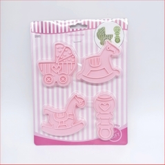 Khuôn nhấn Cutter Bình Sữa Xe Nôi CT1 (nhiều mẫu) tạo hình bánh bao, bánh quy, bánh mì, rau câu, xôi hoa đậu