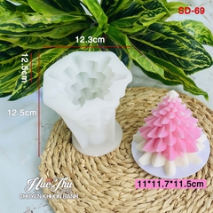 Khuôn silicon Cây Thông Noel (nhiều mẫu) A94 làm bánh rau câu 3D 4D nhấn xôi, fondant, socola, nến hanmade