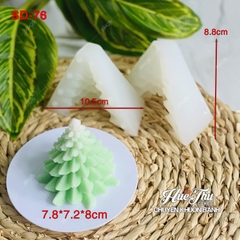 Khuôn silicon Cây Thông Noel (nhiều mẫu) A94 làm bánh rau câu 3D 4D nhấn xôi, fondant, socola, nến hanmade
