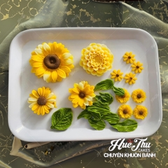 Khuôn silicon hoa Hướng Dương 10cm làm bánh rau câu 3D 4D nhấn xôi, fondant, socola, nến hanmade