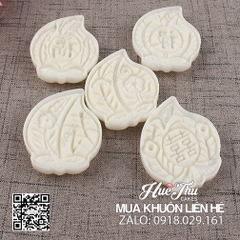 Khuôn lò xo Lát Hoa Đào 50g (5 mặt) - khuôn làm bánh trung thu, bánh dứa, bánh cốm xu xê, nhấn xôi hoa đậu