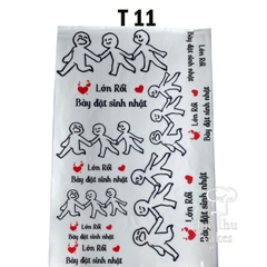 Tấm Decal Trong chủ đề Sinh Nhật, chữ dán tem dán lên bánh trang trí bánh rau câu tiện lợi (nhiều mẫu)