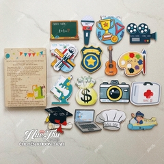 Hộp Quà Bốc Thôi Nôi Cho Bé Trai, Bé Gái 1 Tuổi - Set bốc thôi nôi định hướng tương lai cho bé