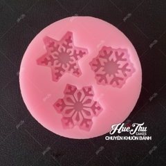 Khuôn silicon Bông Tuyết làm bánh rau câu 3D 4D nhấn xôi, fondant, socola, nến hanmade